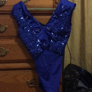 Feathery Blue Dance Costume